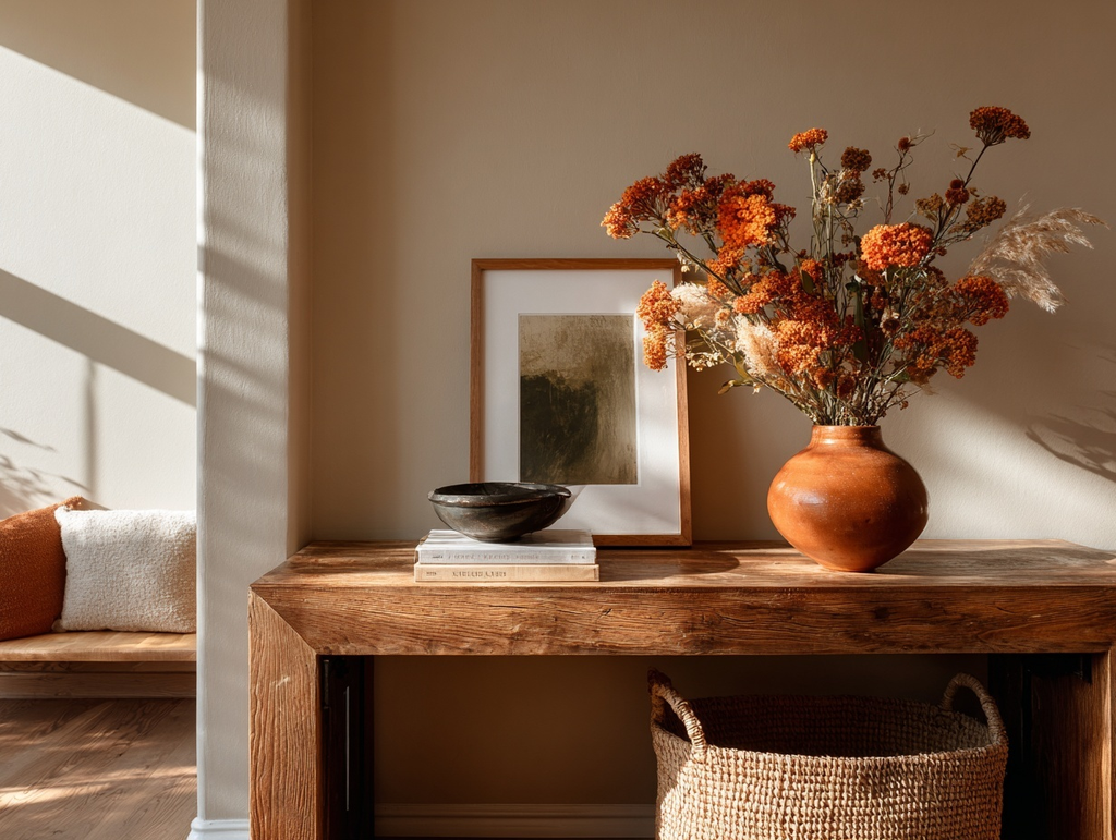 12 Cozy Fall Decor Ideas for Small Apartments Compact autumn decor accents styled in a small apartment